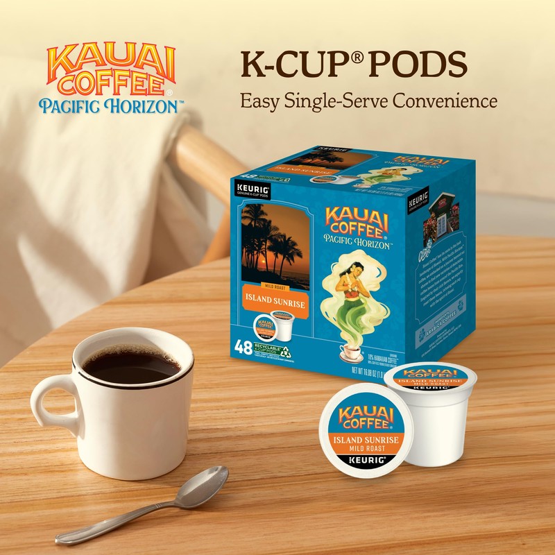 Kauai Coffee K-Cup Pods for Keurig Brewers – Arabica Coffee,