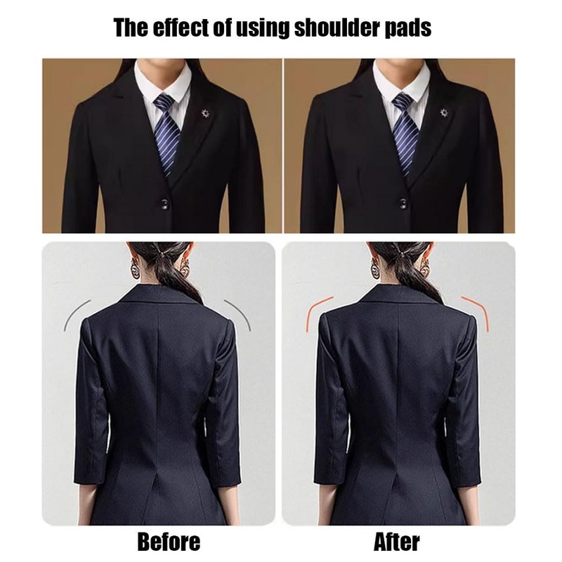 4 Pairs Covered Set-in Shoulder Pads Pads Sewing Foam Pads