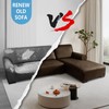 Pfrstuv Sectional Couch Covers, Leather Look Sofa Cover L Shape