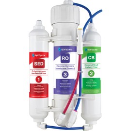 SpiroPure SP-RO300AQ Portable RO Water Filter System Apartment RO, 150 GPD 3-Stage Countertop Reverse Osmosis for Drinking Water, Tankless Small Reverse Osmosis System