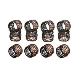 Bronze Napkin Rings Set of 12, for Harvest, Napkin Rings Thanksgiving, Christmas, Napkin Ring Holder, Party Decoration, Dinning Table, Everyday, Gatherings, Napkin Rings Bulk