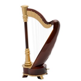 9.5" Wooden Harp Musical Instrument Replica