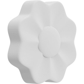Ekena Millwork ROSC040X040LCYUF 4" W x 4" H x 1/2" D Medium Lacey Flower Rosette, White