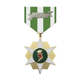 Uniform Accessories Unlimited Inc Vietnam Campaign Full Size Medal with Date Bar (As Issued by US Military)-Veteran Owned Business, Green