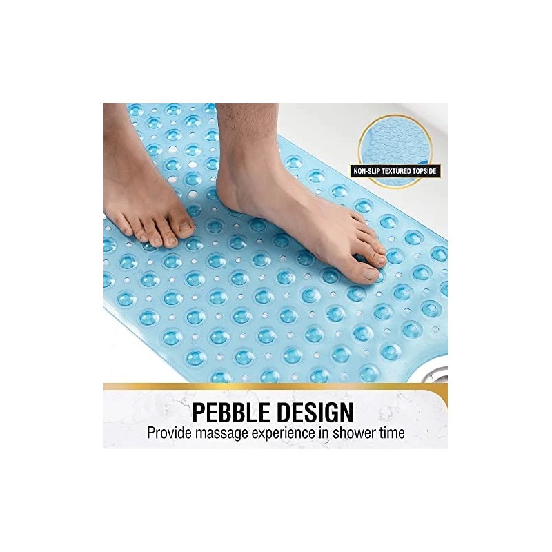 HITSLAM Bath Mat for Tub, Non Slip Bathtub Mat, 40