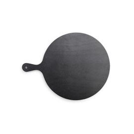 DEMDACO byDesign Serving Collection Charcoal Black Round 12.5 inch Bamboo and Melamine Cutting Cheese Serving Board