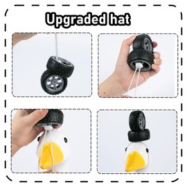 CAMDUCK Upgraded-Porch Goose Outfits Geese Race Car Driver Costume Clothing Racer Jumpsuit Clothes Lawn Goose Racing Suit with Tire Cap Flag Trophy Yard Goose Accessories for Garden Outdoor Decor