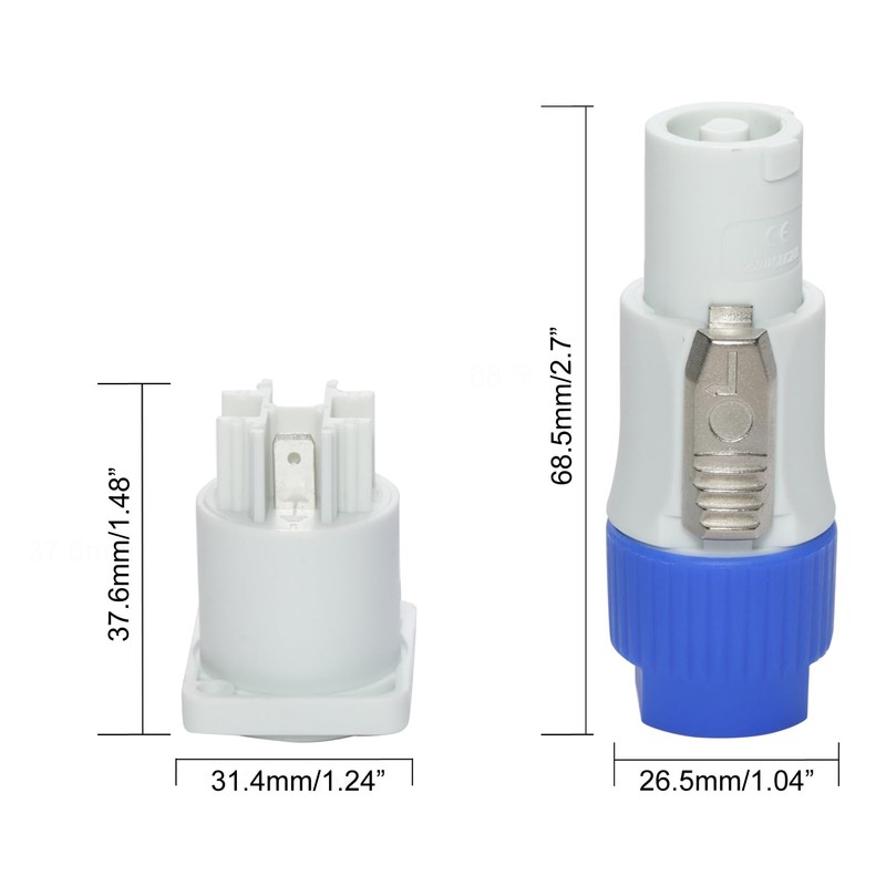 Greluma 3 Sets Powercon Connection Output, Suitable for Nac3fca Powercon