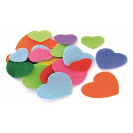 Glorex Heart Felt Ornaments, Multi-Color, 18.5 x 11.5 cm x 1.5 cm 80 Units