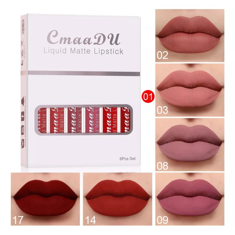MM11 Brillo Labial Mate De Larga Duración A Prueba De