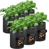 OPPOLIFE 6-Pack 10 Gallon Potato Grow Bags with Flap Window,