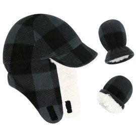 Baby Boy Winter Hat and Gloves Baby Hats 6-12 Months Baby Winter Hat Infant Winter Hat Infant Hat Baby Pilot Hat Mittens