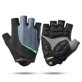 ROCKBROS Cycling Gloves Half Finger Gloves Mountain Bike Bicycle Gloves for Men Women,Gel +6mm Extra Thick SBR Padding Shockproof Anti-Slip Breathable Gloves