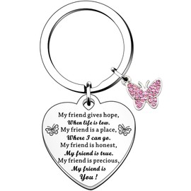 HULALA Best Friend Friendship Keyring Keychain Key Ring Gifts For Women Birthday Christmas