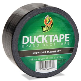 Duck 1265013 Colored Duct Tape 9 Mil 1.88-Inch X 20 Yds 3-Inch Core Black