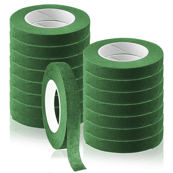 Floral Tapes Bouquet Stem Wrap,15 Roll Green Flower Stem Wrap