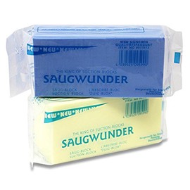 SUGWUNDER PVA Sponge - Ultra Absorbent & Reversible - Set of 2 (Blue & Yellow) - Perfect for Kitchen, Bathroom, Car, Pets - Size: 100 x 50 x 30 mm