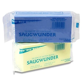 SUGWUNDER PVA Sponge - Ultra Absorbent & Reversible - Set of 2 (Blue & Yellow) - Perfect for Kitchen, Bathroom, Car, Pets - Size: 100 x 50 x 30 mm