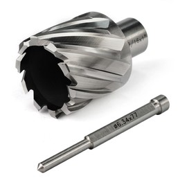 OSCARBIDE 1-9/16"x1 Annular Cutter,3/4 inch Weldon Shank,1-9/16 inch Cutting Diameter,1 inch Depth of Cut,2 Flat Mag Drill Bit with Pilot Pin for Magnetic Drill Press,1 Piece