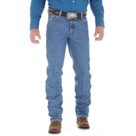 Wrangler Men's Premium Performance Cowboy Cut Regular Fit Jean, Stonewash, 33W x 34L