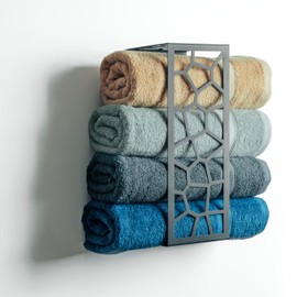 Bathroom Towel Rack, Bathroom Furniture, Bathroom Accessories, Wall Towel Racks, Holder, Hanger, Towel Rack, Bath Towel Rack, Shower, Pool, Beach Gift Friends and Family (Black)