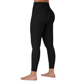 Sunzel Sunzfly Hidden Butt Scrunch Workout Leggings for Women, Butt Lifting High Waisted Gym Yoga Pants with Tummy Control 25" Black Small