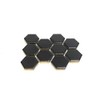 Splash Cascade 1" Hexagon Mosaic Tile (Black, Sample)