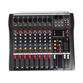 TdiriNar 8-Channel Audio Digital Mixer Computer Recording Console With Bluetooth USB USA, 110V Professional Audio Mixer Dedicated Stereo Sound With Digital Processor For Live, Stage, Studio Recording