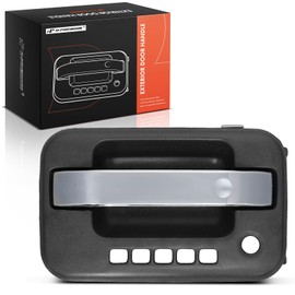 A-Premium Front Left Driver Side Exterior Door Handle with Keypad Hole Compatible with Ford F-150 F150 2009-2014, Textured Black Housing with Chrome Lever, Replace# CL3Z1522405AAMA