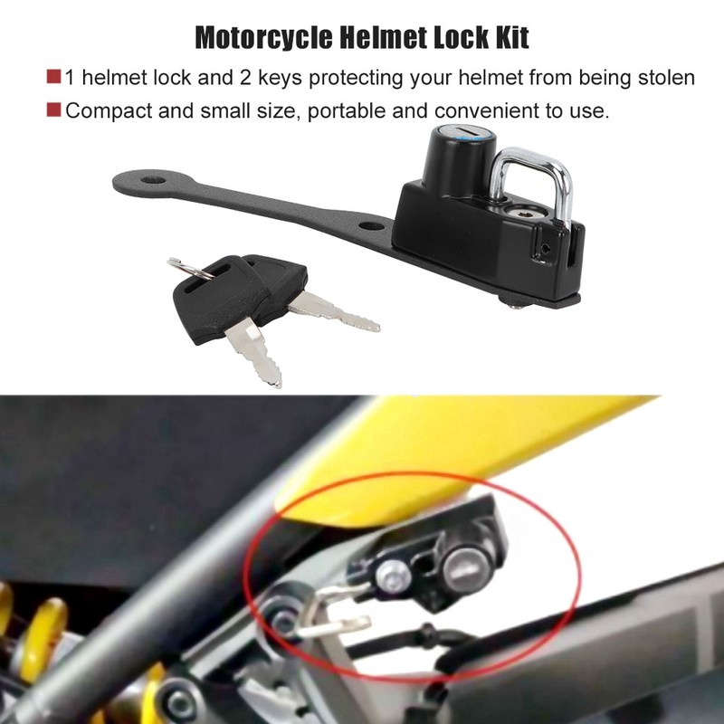 Motorcycle Alloy Helmet Lock Kit for Yamaha MT-07 FZ-07 2014-2017/FJ-07