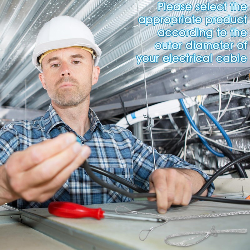 Shimeyao 5 Pcs Wire & Cable Mesh Pulling Grip 6-37mm