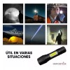 Importeek 20pz Lampara Tactica Militar Recargable Usb Led Linterna