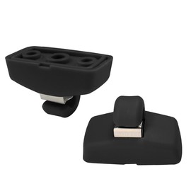 Pack of 2 Car Sun Visor Clip, Car Sun Visor Holder, Anti-Glare Holder for Sun Visors Compatible with VW Caddy Golf Mk4 Sharan Passat Polo Amarok Transporter T5 Touran Seat - Black