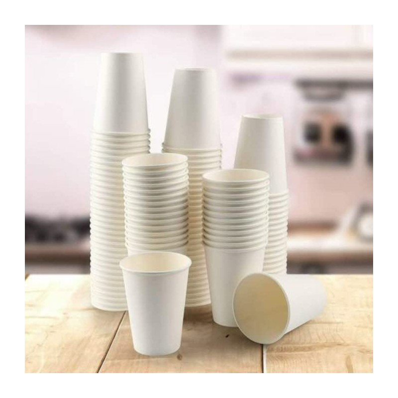HOT BARGAINS, 6oz Single Wall White Paper Cups for Hot