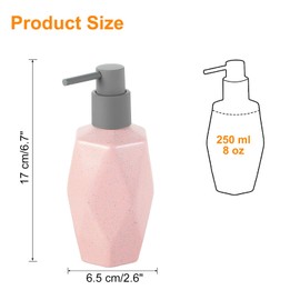 sourcing map Soap Lotion Dispenser with Pump 250ml/8oz Soap Pump Bottle for Bathroom, Pink