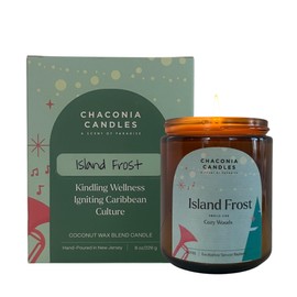 Chaconia Candles | Caribbean-Inspired Candle | Nontoxic | Cruelty-Free | Vegan | Sustainably Handmade | Coconut Wax Blend | 8 oz |60-Hour Burn Time | Aromatherapy (Eucalyptus, Spruce, and Bayberry)