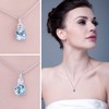 JewelryPalace 2.2ct Cushion Cut Genuine Sky Blue Topaz Pendant Necklace