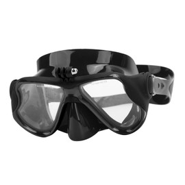 Cubierta Facial para Snorkel, Previene la Niebla, Fácil Instalación, Cámara de Acción de Seguridad, Gafas de Buceo para Apnea (BLACK)