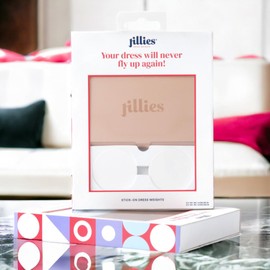 Jillies Dress Weights | Reusable Adhesive Skirt Weights for Hem and Wind Protection | 4 Weights With Carrying Case