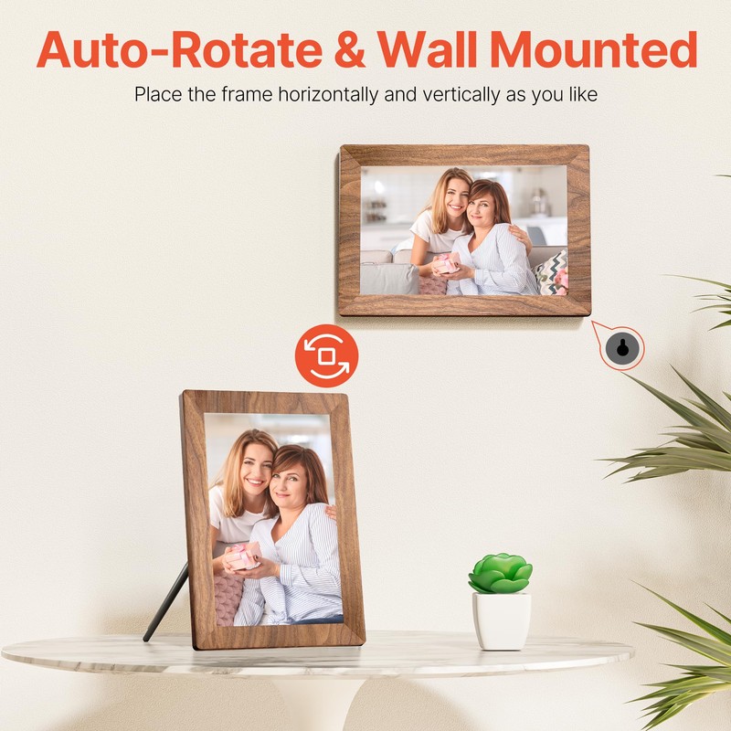 Frameo 10.1" Digital Picture Frame with 32GB Memory WiFi Electronic
