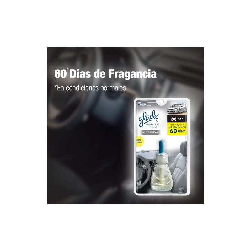 Glade Aromatizante de Ambiente Continuo para Auto, Repuesto, Aroma Auto