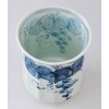 舘山堂 波佐見焼 一誠窯 軽量 湯呑 (特大) 内外ぶどう 青