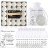 50 Set Funeral Favors Memorial Tealight Candles Unscented White Candles Funeral Gift Candles with Condolence Bereavement Cards and Organza Bags for Guest Furneral Party (Minimalist)