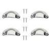 Yesmin 4 Pcs Half Moon Shaped Shell Handles,Kitchen Cabinet Drawers,Suitable
