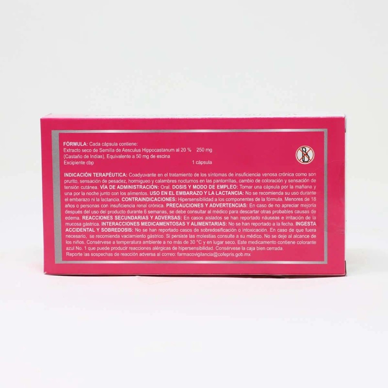 Aesculus Hippocastanum L. Capsulas 250 Mg Caja 30 Cápsulas G