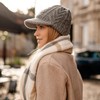 Comhats Oversized Wool Blend Visor Beanie Warm Classic Cable Knit