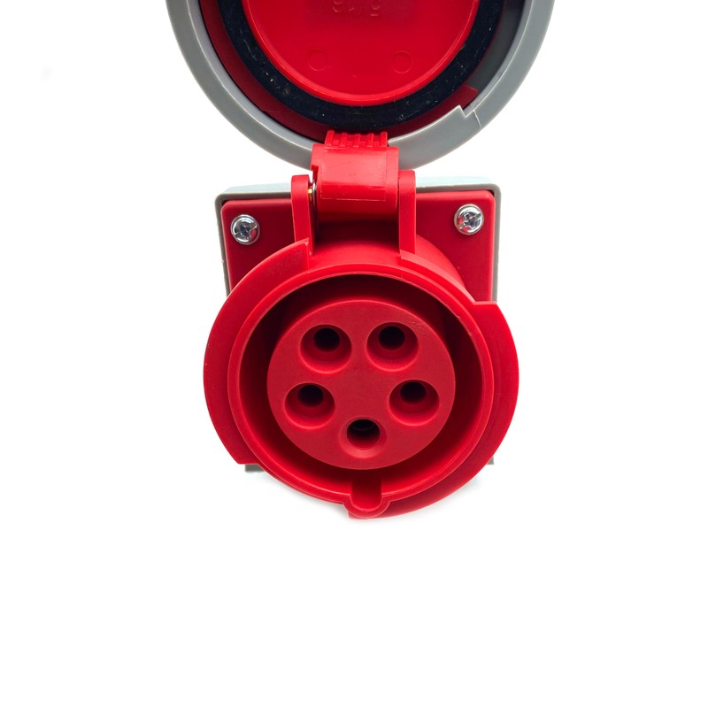 IEC 60309 Waterproof Industrial Connector Socket, 5Pin 16A 380V-415V 3P+E+N