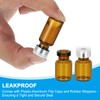 PATIKIL 12pcs 2ml Amber Borosilicate Glass Sample Vials with Aluminum
