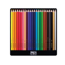 MASTERART Colored Pencils 24 Colors for Kids and Adults Coloring, Free Sharpener in the box