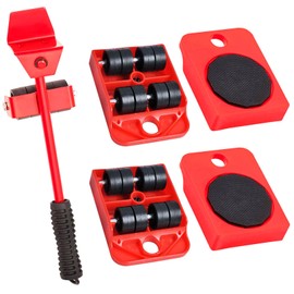 Furniture Movers, 5Pcs Heavy Duty Furniture Lifter Furniture Sliders Furniture Moving Wheels Roller Set 150 KG Capacity for Sofas, Couches and Refrigerators